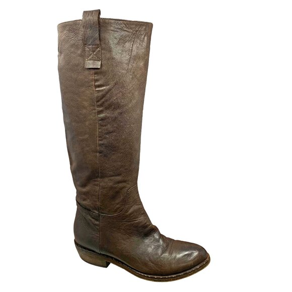 Fatte A Mano per King Brown Leather‎ Tall Riding Boots - Picture 2 of 13